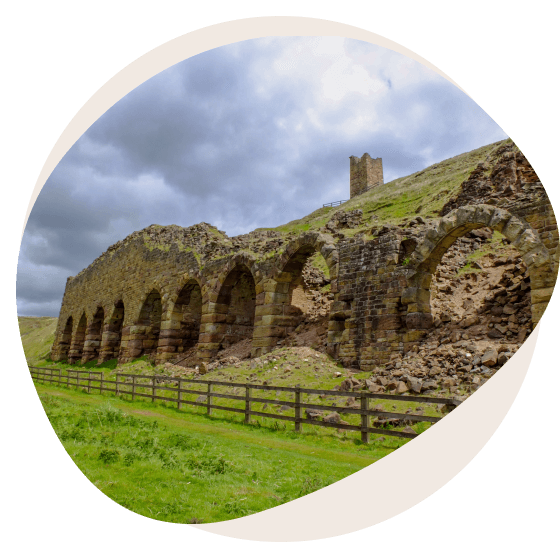 chimney bank ruins