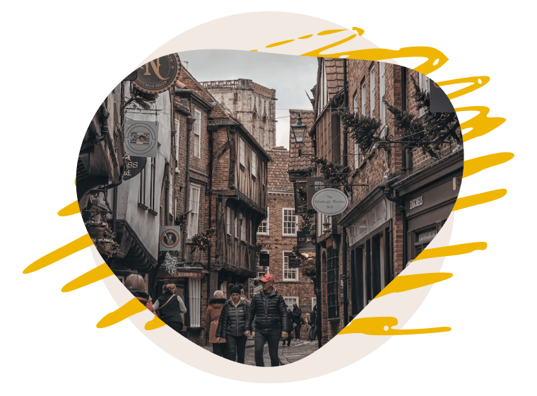 York town centre - the end of the tour